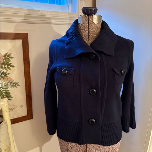 J. Crew Sweaters - Women's Navy Button-Up Jacket